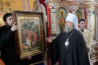 31-В Лазареву субботу епископ Амфилохий сослужил Главе Митрополичьего округа за Литургией на месте подвигов новомучениц и исповедниц Акмолинских