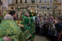 50-Божественная Литургия в день Вербного воскресения в главном храме Восточного Казахстана