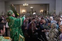 51-Божественная Литургия в день Вербного воскресения в главном храме Восточного Казахстана