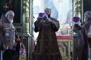 Архипастырский визит в Семипалатинск. Литургия Преждеосвященных Даров в день памяти сорока Севастийских мучеников
