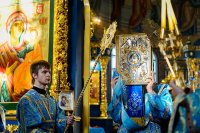 19-В канун праздника Успения Божией Матери епископ Амфилохий сослужил митрополиту Астанайскому и Казахстанскому Александру за всенощным бдением в главном храме Казахстана