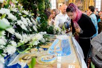 34-В канун праздника Успения Божией Матери епископ Амфилохий сослужил митрополиту Астанайскому и Казахстанскому Александру за всенощным бдением в главном храме Казахстана