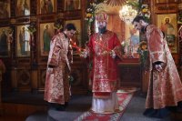 15-Божественная Литургия пасхальным чином в Покровском храме Усть-Каменогорска