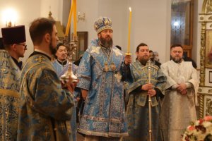 Служение епископа Амфилохия в канун праздника Введения во храм Пресвятой Богородицы