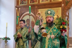 Служение епископа Амфилохия в канун праздника Святой Троицы