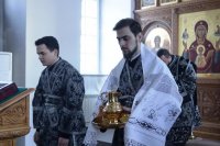 11-Литургия Преждеосвященных Даров в Троицком монастырском  храме города Усть-Каменогорска