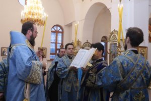 Служение епископа Амфилохия  в канун праздника Сретения Господа Бога  и Спаса нашего Иисуса Христа