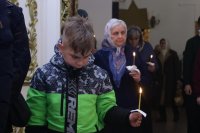 26-Служение епископа Амфилохия  в канун праздника Сретения Господа Бога  и Спаса нашего Иисуса Христа