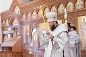 Служение епископа Амфилохия в канун праздника Вознесения Господня