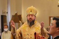 7-В день памяти преподобного Серафима Саровского епископ Амфилохий совершил Божественную Литургию в Андреевском кафедральном соборе
