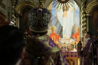 19-Епископ Амфилохийсовершил Божественную Литургию Преждеосвященных Даров в Воскресенском кафедральном соборе города Семипалатинска