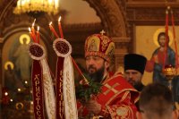 18-Пасхальная вечерня в Андреевском кафедральном соборе города Усть-Каменогорска