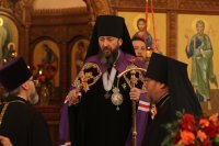 40-Пасхальная вечерня в Андреевском кафедральном соборе города Усть-Каменогорска
