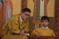 38-В Неделю святых отец епископ Амфилохий совершил Божественную Литургию в Андреевском кафедральном соборе