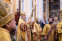 14-В неделю по Воздвижении и день памяти благоверных князей Олега Брянского и Михаила Черниговского епископ Усть-Каменогорский и Семипалатинский Амфилохий сослужил митрополиту Александру за Литургией в Вознесенском соборе Южной столицы