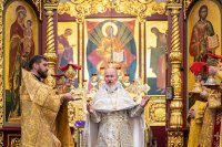 32-В неделю по Воздвижении и день памяти благоверных князей Олега Брянского и Михаила Черниговского епископ Усть-Каменогорский и Семипалатинский Амфилохий сослужил митрополиту Александру за Литургией в Вознесенском соборе Южной столицы