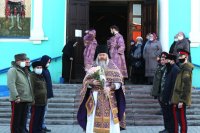 12-Божественная Литургия в Неделю Крестопоклонную в Воскресенском кафедральном соборе города Семипалатинска