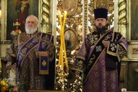 20-Божественная Литургия в Неделю Крестопоклонную в Воскресенском кафедральном соборе города Семипалатинска