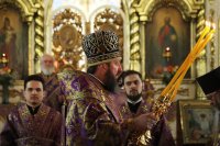 21-Божественная Литургия в Неделю Крестопоклонную в Воскресенском кафедральном соборе города Семипалатинска