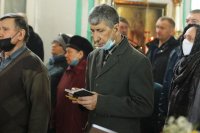 45-Божественная Литургия в Неделю Крестопоклонную в Воскресенском кафедральном соборе города Семипалатинска