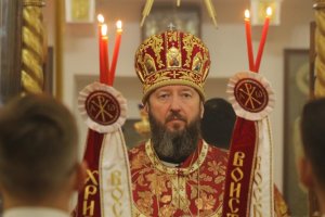 Литургия пасхальным чином в Богородице-Рождественском храме города Усть-Каменогорска