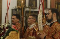 9-Литургия пасхальным чином в Богородице-Рождественском храме города Усть-Каменогорска