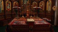 1-В Неделю о слепом Преосвященнейший епископ Амфилохий совершил Божественную Литургию в Андреевском кафедральном соборе Усть-Каменогорска