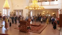 18-В Неделю о слепом Преосвященнейший епископ Амфилохий совершил Божественную Литургию в Андреевском кафедральном соборе Усть-Каменогорска