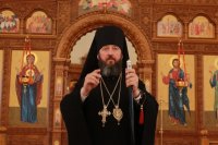46-В Неделю о слепом Преосвященнейший епископ Амфилохий совершил Божественную Литургию в Андреевском кафедральном соборе Усть-Каменогорска