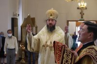 8-Божественная Литургия в Андреевском кафедральном соборе в Неделю 7-ю по Пятидесятнице