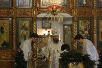6-Божественная Литургия архиерейским чином в Богородице-Рождественском храме города Усть-Каменогорска