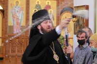 72-В день памяти преподобного Сергия Радонежского  епископ Амфилохий возглавил Божественную Литургию в Андреевском кафедральном соборе