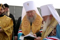 3-Митрополит Александр и архипастыри Казахстанского Митрополичьего округа приняли участие в освящении закладного камня в основание строительства Преображенского храма в столице Узбекистана 