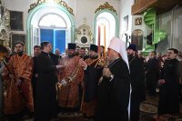 6-Митрополит Александр совершил пасхальный молебен в Воскресенском соборе Семипалатинска