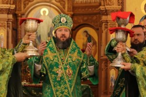Вход Господень в Иерусалим. Божественная Литургия в Андреевском кафедральном соборе.