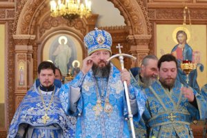 Празднование Успения Пресвятой Богородицы в главном храме Рудного Алтая