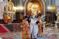 8-Епископ Амфилохий сослужил Святейшему Патриарху Кириллу за Литургией в храме Христа Спасителя в Москве и принял участие в хиротонии архимандрита Игнатия (Сидоренко) во епископа Актюбинского и Кызылординского