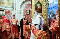 16-Епископ Амфилохий сослужил Святейшему Патриарху Кириллу за Литургией в храме Христа Спасителя в Москве и принял участие в хиротонии архимандрита Игнатия (Сидоренко) во епископа Актюбинского и Кызылординского
