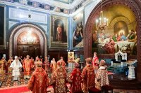 18-Епископ Амфилохий сослужил Святейшему Патриарху Кириллу за Литургией в храме Христа Спасителя в Москве и принял участие в хиротонии архимандрита Игнатия (Сидоренко) во епископа Актюбинского и Кызылординского
