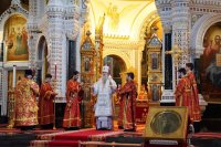 19-Епископ Амфилохий сослужил Святейшему Патриарху Кириллу за Литургией в храме Христа Спасителя в Москве и принял участие в хиротонии архимандрита Игнатия (Сидоренко) во епископа Актюбинского и Кызылординского