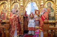 15-Отдание праздника Святой Пасхи. Архиепископ Усть-Каменогорский и Семипалатинский Амфилохий сослужил митрополиту Александру за Литургией в Никольском соборе Южной столицы.