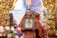 20-Отдание праздника Святой Пасхи. Архиепископ Усть-Каменогорский и Семипалатинский Амфилохий сослужил митрополиту Александру за Литургией в Никольском соборе Южной столицы.