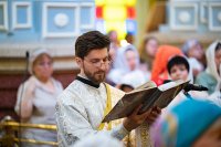 8-В праздник Вознесения Господня управляющий Усть-Каменогорской и Семипалатинской епархией сослужил Главе Митрополичьего округа за Литургией в Вознесенском соборе Южной столицы