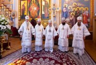 20-В праздник Вознесения Господня управляющий Усть-Каменогорской и Семипалатинской епархией сослужил Главе Митрополичьего округа за Литургией в Вознесенском соборе Южной столицы