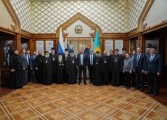8-Глава и архипастыри Казахстанского Митрополичьего округа посетили Посольство Республики Казахстан в Москве 