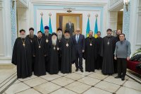 16-Глава и архипастыри Казахстанского Митрополичьего округа посетили Посольство Республики Казахстан в Москве 