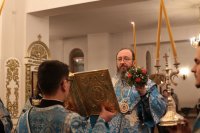 26-Накануне праздника Введения во храм Пресвятой Богородицы Управляющий Усть-Каменогорской и Семипалатинской епархией совершил всенощное бдение в Андреевском кафедральном соборе