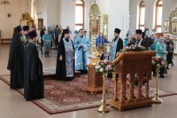 8-Вечернее богослужение в кафедральном соборе в канун праздника Благовещения Пресвятой Богородицы