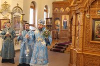 13-Вечернее богослужение в кафедральном соборе в канун праздника Благовещения Пресвятой Богородицы