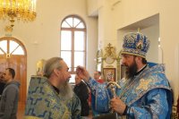 21-Вечернее богослужение в кафедральном соборе в канун праздника Благовещения Пресвятой Богородицы